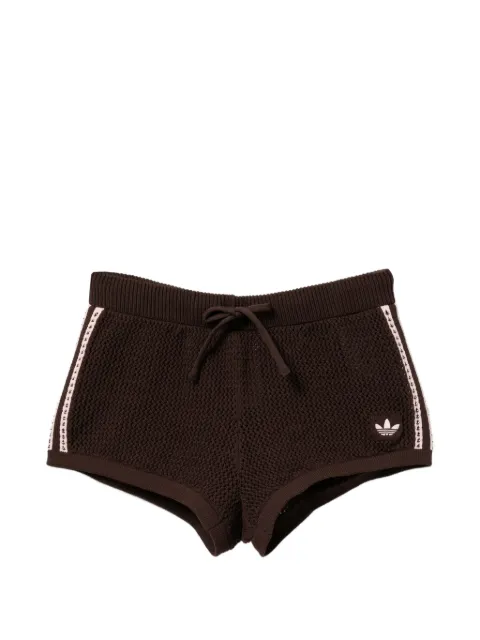 adidas crochet mini shorts Brown KE0197