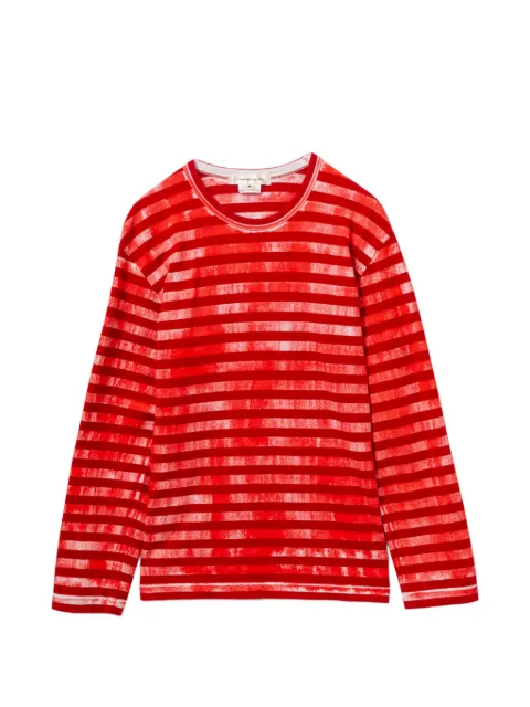 Comme Des Garçons striped T-shirt Red GQT016