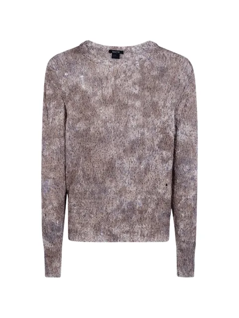 Avant Toi distressed knitted sweater Neutrals 226SU3650SALVZ