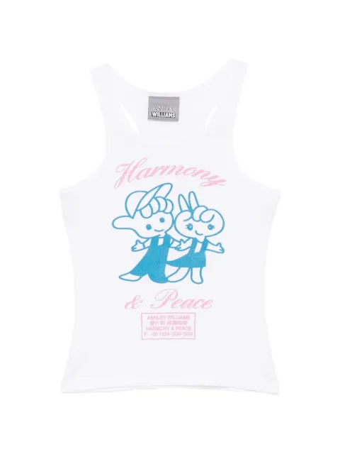 Ashley Williams Harmony & Peace vest White AWAW250106