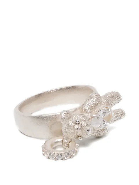 YVMIN floral bow ring Silver 25189WHT15NN