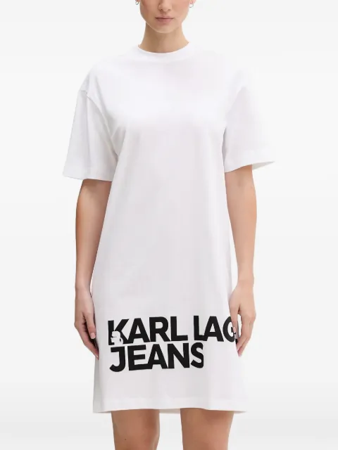 Karl Lagerfeld Jeans crew-neck mini dress White B1W13054100
