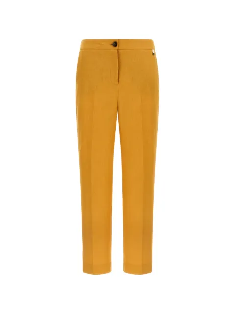 Herno pleated linen trousers Yellow PT000204D171573820