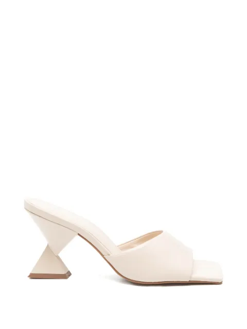 CARRANO geometric-heel mules Neutrals 684001