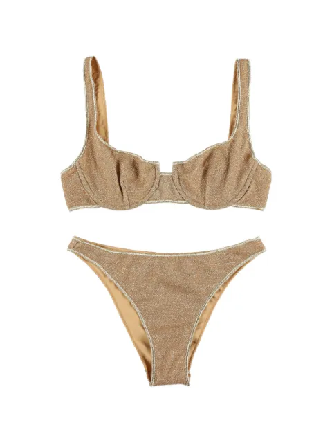 Oséree Lumière balconette bikini set Gold LAF257GOLD