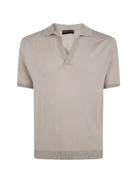 Filippo De Laurentiis knitted V-neck T-shirt Neutrals PL3MCSKCR14R098