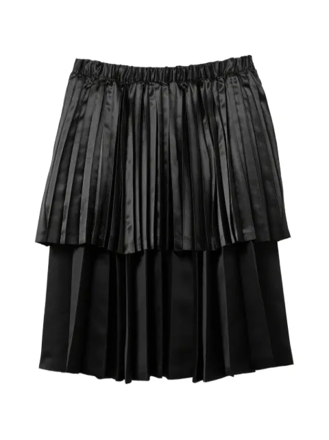 Black Comme Des Garçons pleated midi skirt Black 1QS006
