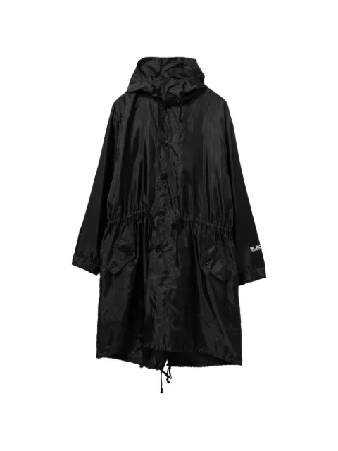 Black Comme Des Garçons logo-print hooded coat Black CBKOC1QC002XQBKX00L