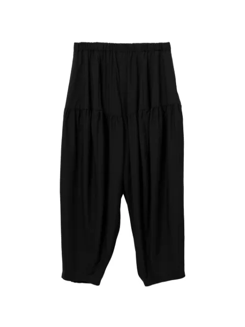 Black Comme Des Garçons gathered trousers Black 1QP008