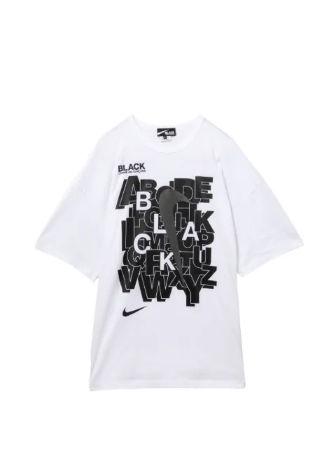 Black Comme Des Garçons x Nike logo-print T-shirt White CBKTE1QT101XQWHX00L