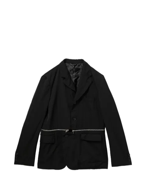 Black Comme Des Garçons zip-detail blazer Black 1QJ013