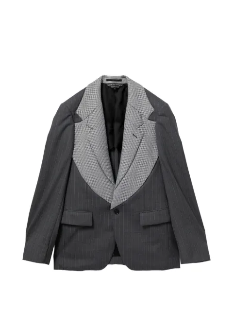 Comme des Garçons Homme Plus pinstripe panel jacket Grey CDXJKPQJ013MQGYX00L