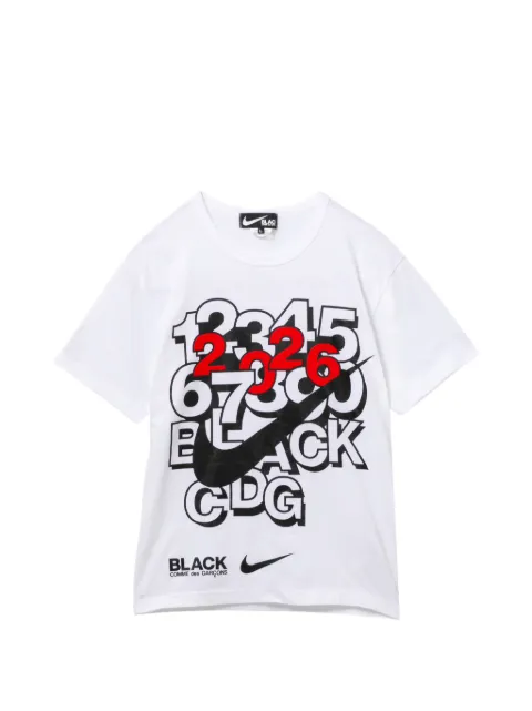 Black Comme Des Garçons graphic-print T-shirt White 1QT102X