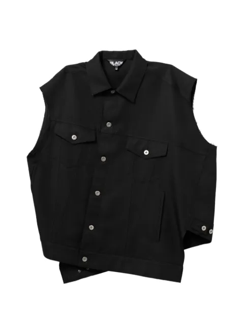 Black Comme Des Garçons asymmetric sleeveless gilet Black 1QJ022