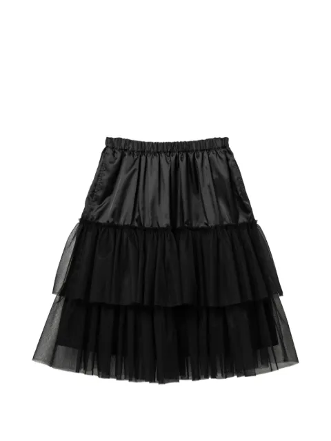 Black Comme Des Garçons tiered midi skirt Black 1QS008