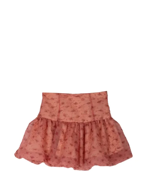 GANNI shibori organza short skirt Pink A1090199