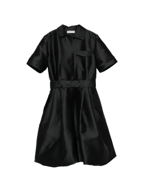 Dice Kayek belted satin-finish dress Black SS26R281