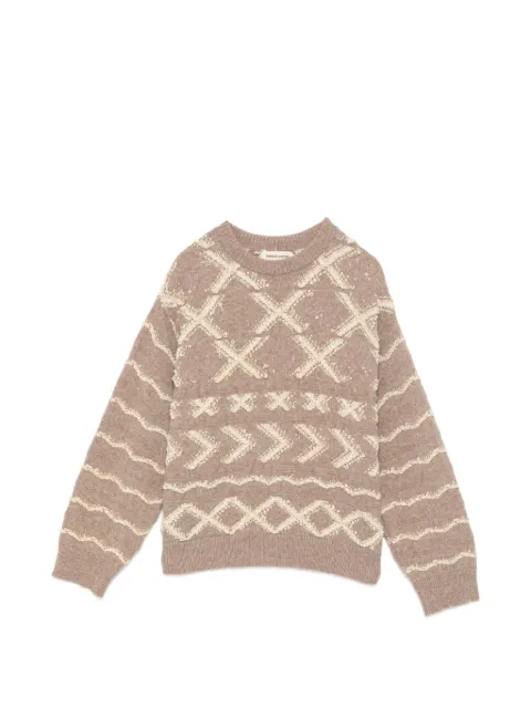 Namacheko teddy crewneck sweater Neutrals NW257852060