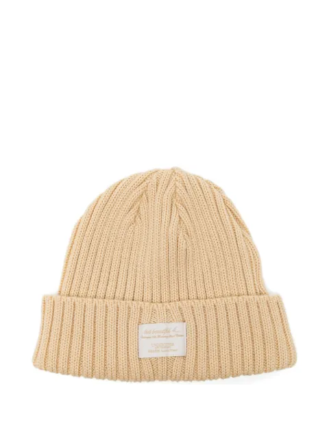 Undercover logo-patch beanie hat Yellow UC2E1H02