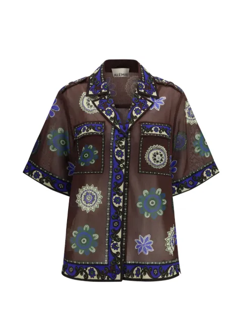 ALEMAIS floral print shirt Brown 7062T