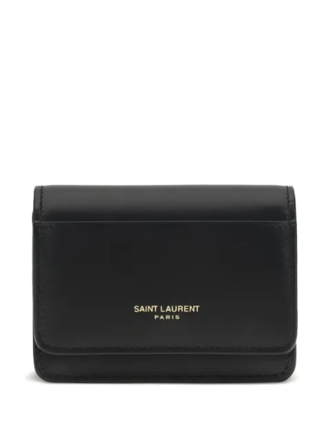 Saint Laurent PARIS business leather wallet Black 863192AAGD0
