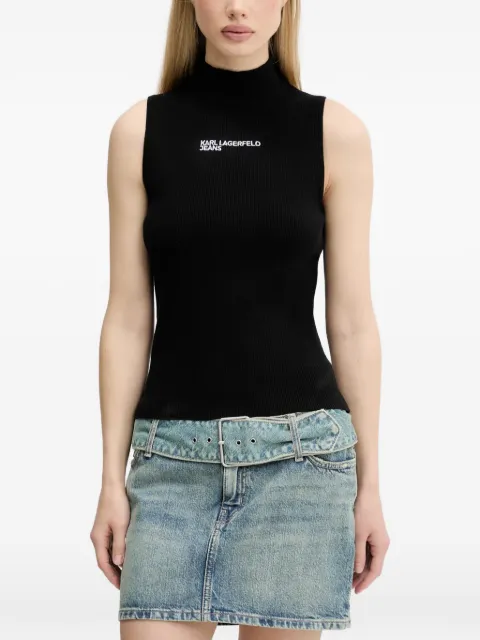 Karl Lagerfeld Jeans logo mock-neck top Black A3W18013