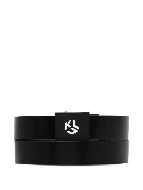 Karl Lagerfeld Jeans logo-plaque belt Black B1M33107