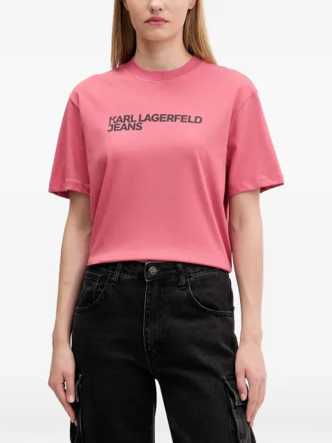 Karl Lagerfeld Jeans logo T-shirt Pink A1W17005