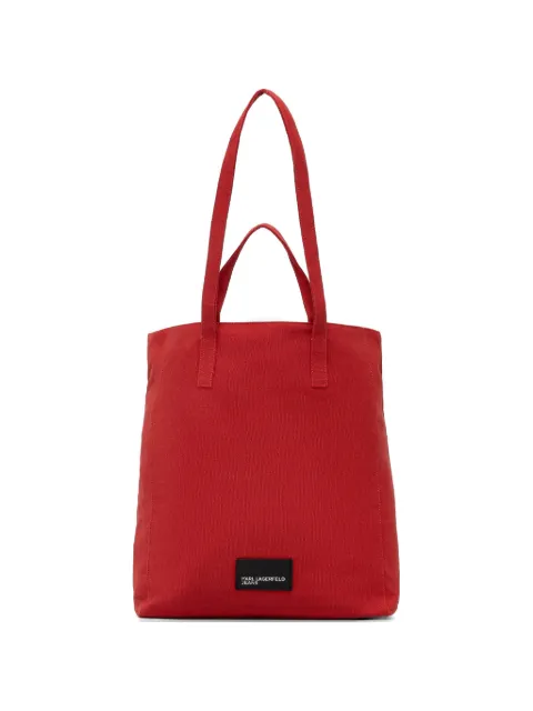 Karl Lagerfeld Jeans logo-patch tote bag Red B1W50001