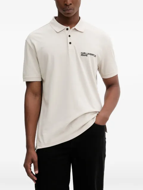 Karl Lagerfeld Jeans logo polo shirt Neutrals A2M17094
