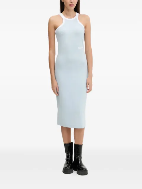 Karl Lagerfeld Jeans logo-print racer-neck dress Blue A3W130081MP