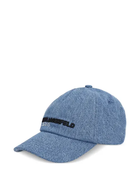 Karl Lagerfeld Jeans logo-embroidered cap Blue A4W33123