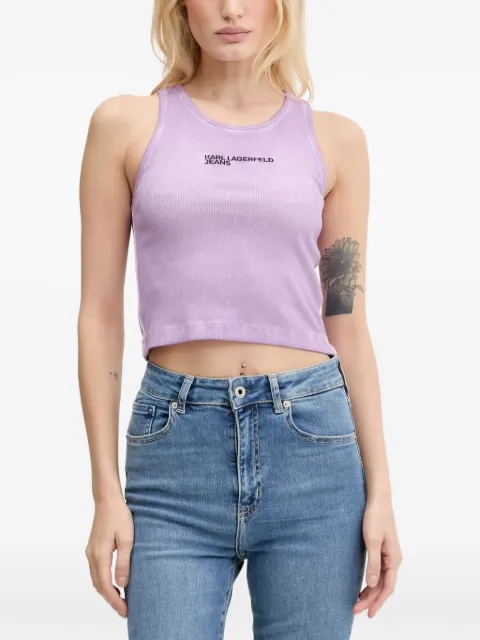 Karl Lagerfeld Jeans washed ribbed tank top Purple A3W17043