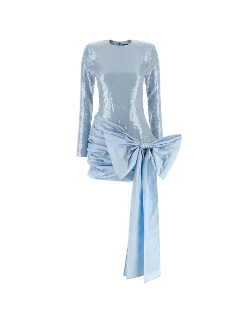 ROTATE BIRGER CHRISTENSEN sequinned bow-detail mini dress Blue 11602520002000