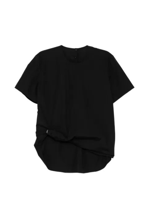 JNBY metal pleated hem blouse Black 5Q4211860