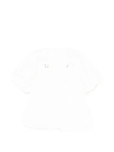 JNBY pleated V-neck blouse White 5Q4214840
