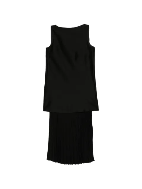 LESS layered A-line dress Black 2Q4G16110