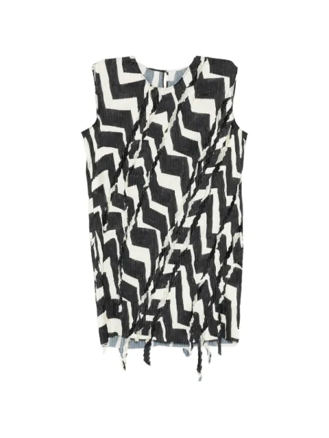 JNBY zigzag-print mini dress Black 5Q4G10570