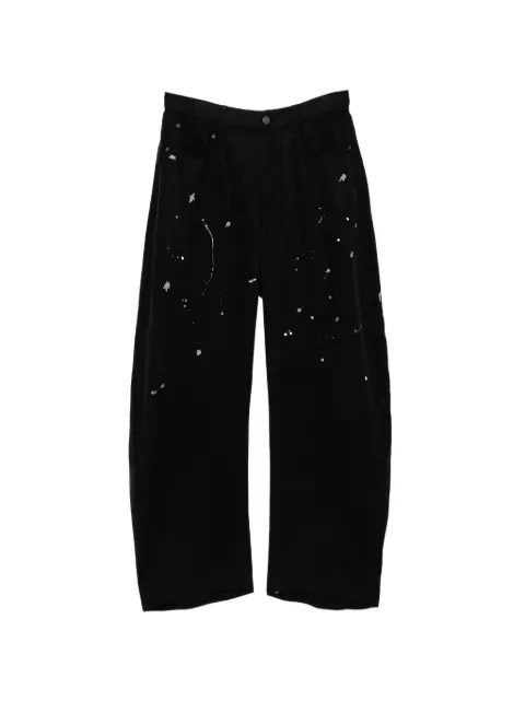 CROQUIS artisan splash relaxed trousers Black 9Q4E10450