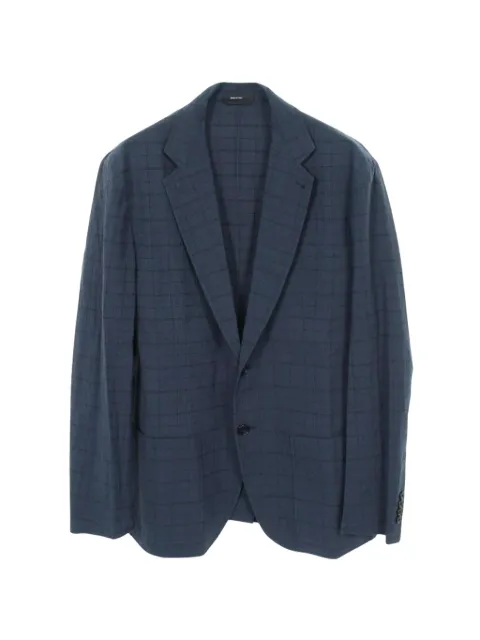 Hermès Pre-Owned 2010s checked jacket Brown 1045869