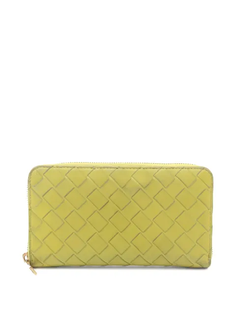 Bottega Veneta Pre-Owned 2010s Intrecciato round-zipper wallet Green 1051437