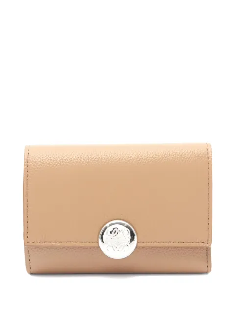 Loewe Pre-Owned 2020´Pebble Small Vertical trifold wallet Brown 1054749
