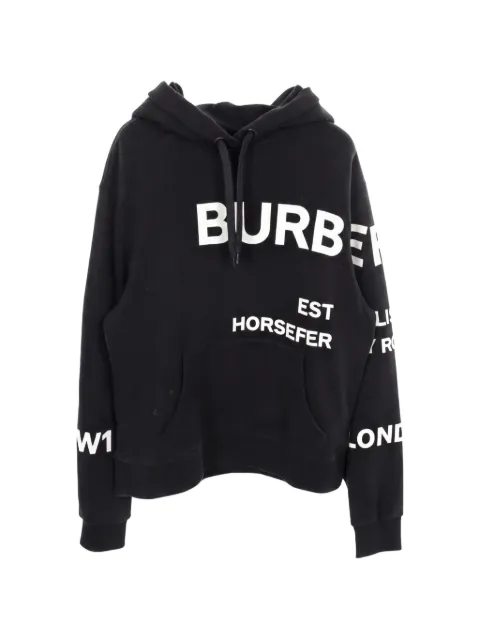 Burberry Pre-Owned 2010s graphic-print hoodie Black 1052076