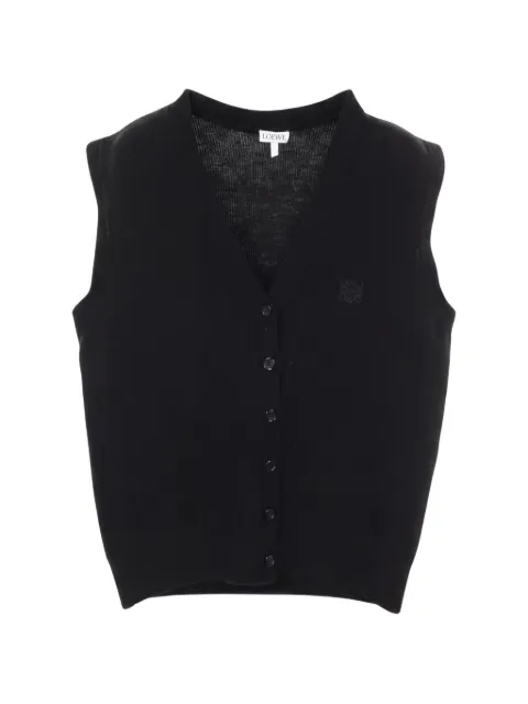 Loewe Pre-Owned Anagram-detail knitted vest Black 1050856