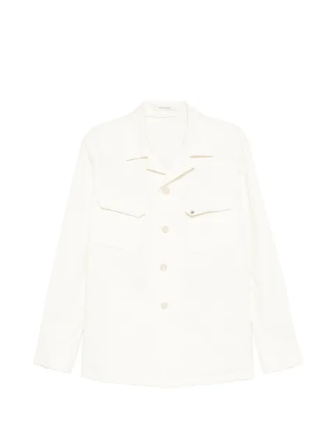 Tagliatore button-up pocket-detail overshirt Neutrals GCALVINI70010X1176