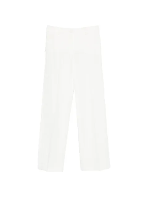 Babylone Paris lace-detail trousers White WS00551BIANCO
