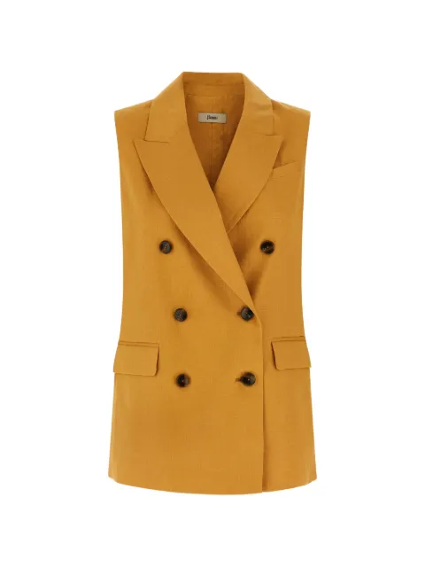 Herno double-breasted waistcoat Yellow GA000320D171573820