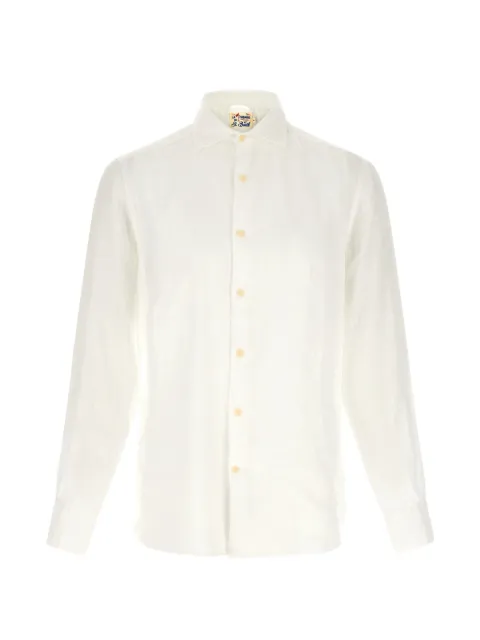 MC2 Saint Barth pointed-collar shirt White PAMPLONALINEN01WHITE