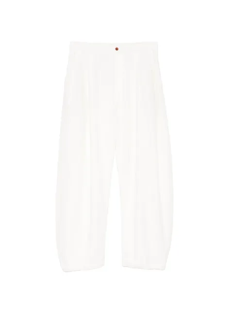 CROQUIS elasticated waistband tapered trousers White 9Q4E10660