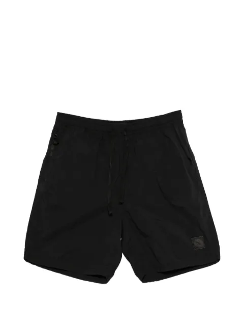 Stone Island Smerigliato_S. I. drawstring logo patch shorts Black L1S15B100006S00F6